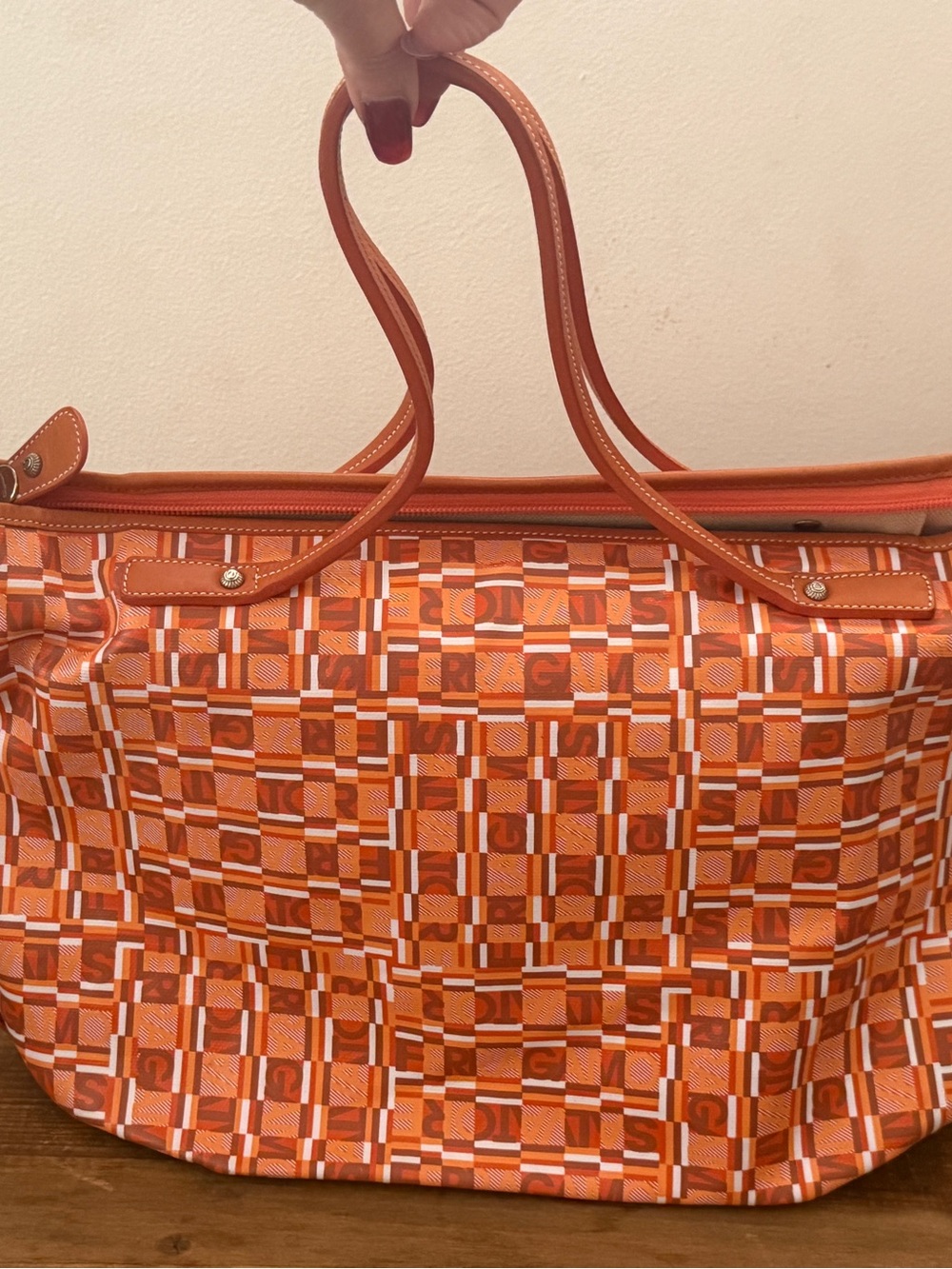 Salvatore Ferragamo Orange Monogram Tote